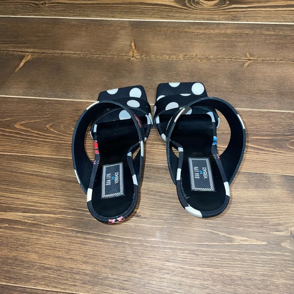 Butterflies canvas high heel mules - Picture 4 of 8